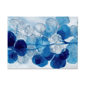 Blue Botanical Pattern Canvas Print Blue Botanical Pattern Canvas Print wall art product Chromatic Storm Studio