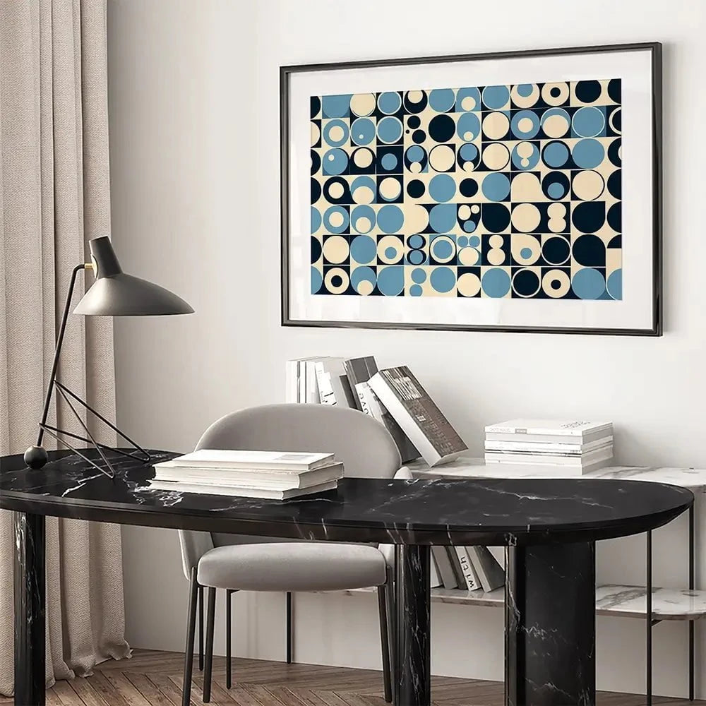 Blue Bubbles Framed Art Print Blue Bubbles Framed Art Print wall art product P & M Print Gallery
