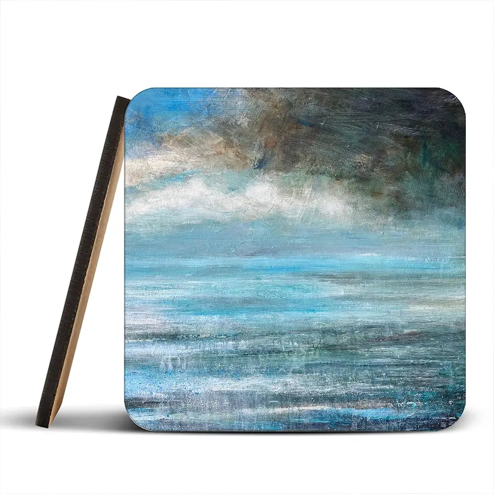 Blue Calm Coaster Set Rainbow Soul Tree Coaster Set | Rainbow Soul Tree Art Coasters wall art product Craig Askew