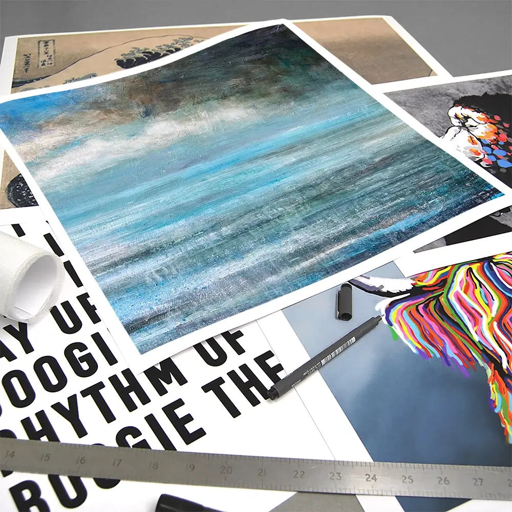 Blue Calm Square Art Print Blue Calm Square Art Print wall art product Craig Askew