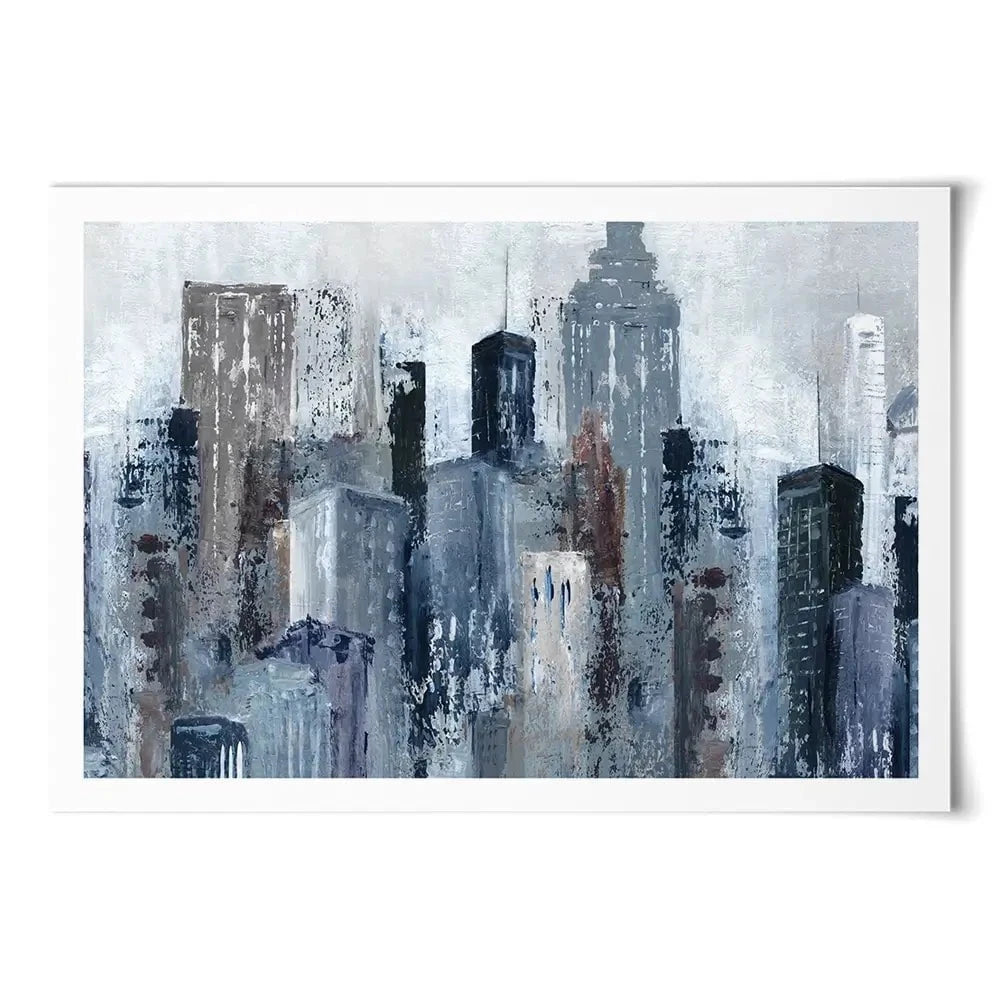 Blue City Mood Art Print Blue City Mood Art Print wall art product Carol Robinson