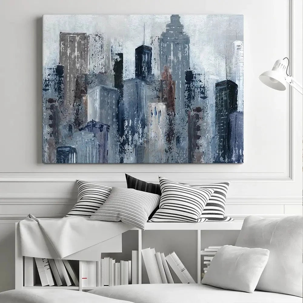 Blue City Mood Canvas Print Blue City Mood Canvas Print wall art product Carol Robinson