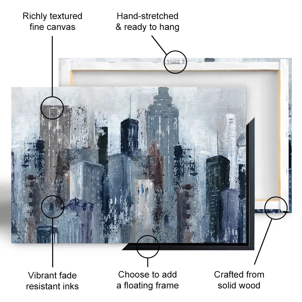 Blue City Mood Canvas Print Blue City Mood Canvas Print wall art product Carol Robinson