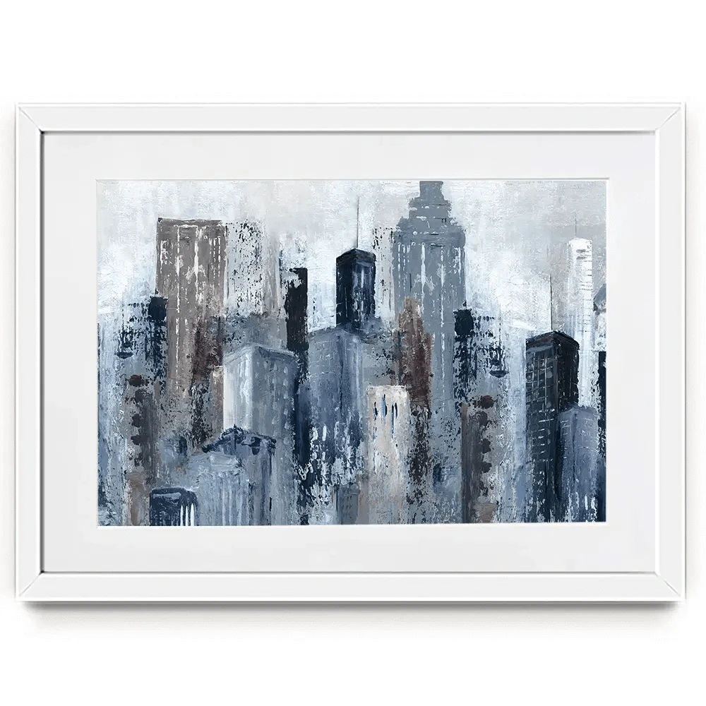 Blue City Mood Framed Art Print Blue City Mood Framed Art Print wall art product Carol Robinson