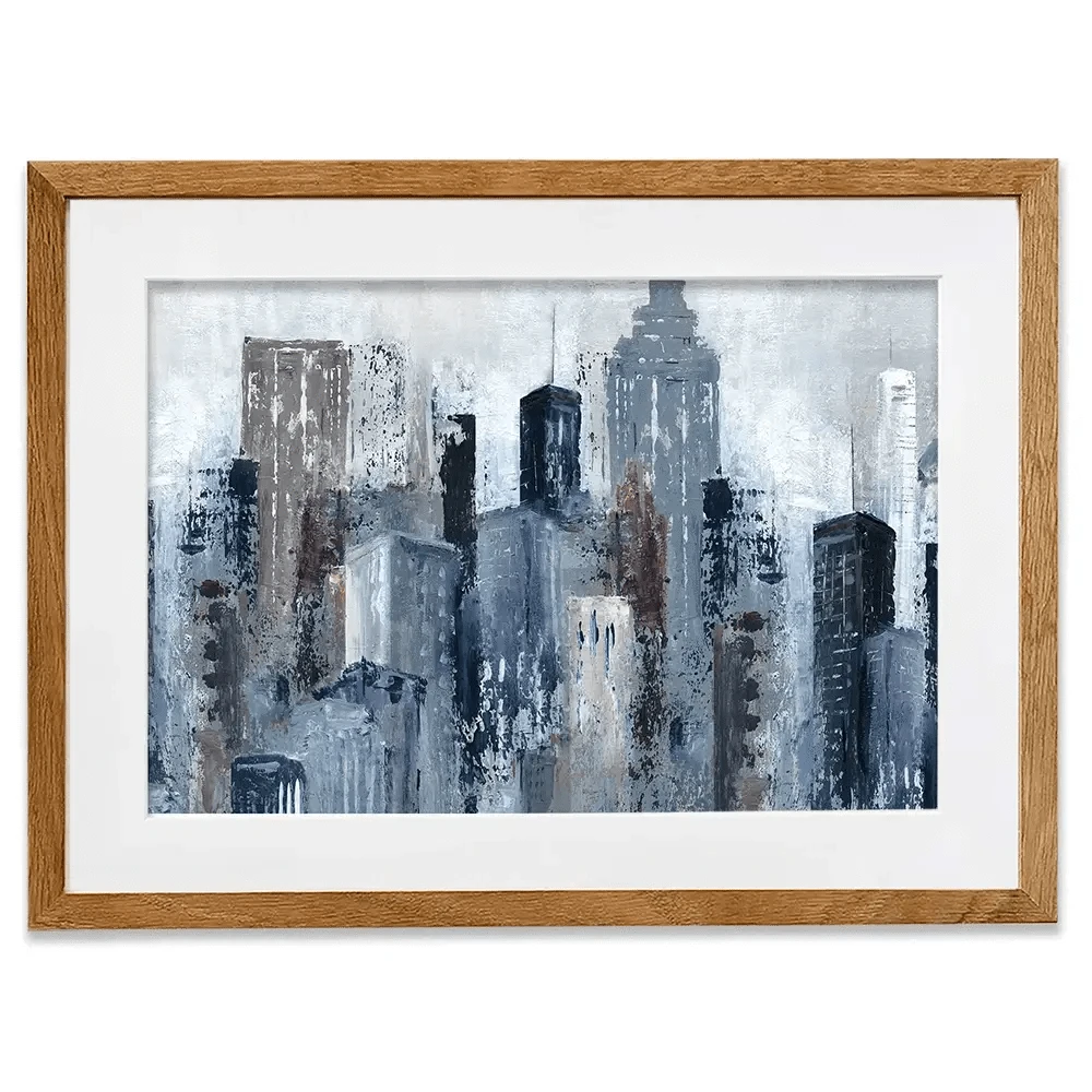 Blue City Mood Framed Art Print Blue City Mood Framed Art Print wall art product Carol Robinson