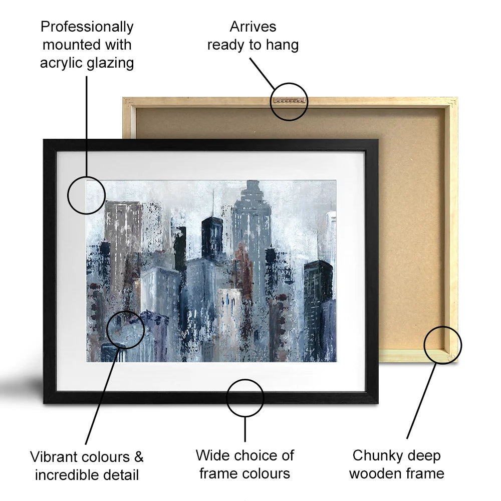 Blue City Mood Framed Art Print Blue City Mood Framed Art Print wall art product Carol Robinson
