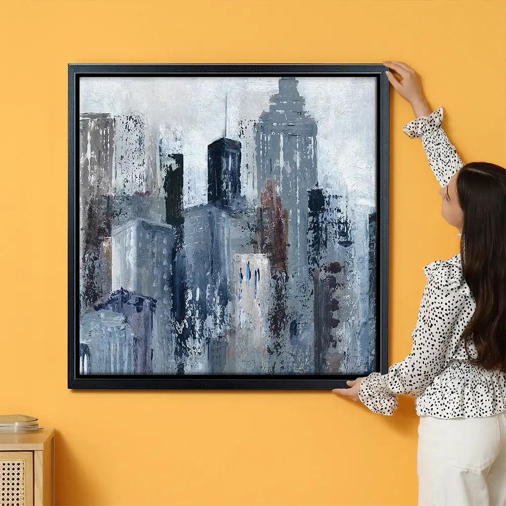 Blue City Mood Oversized Canvas Print Blue City Mood Oversized Canvas Print wall art product Carol Robinson