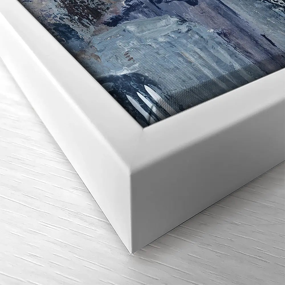 Blue City Mood Square Canvas Print Blue City Mood Square Canvas Print wall art product Art Print Shop