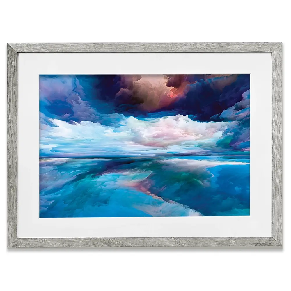 Blue Cloudscape Framed Art Print Blue Cloudscape Framed Art Print wall art product agsandrew / Shutterstock