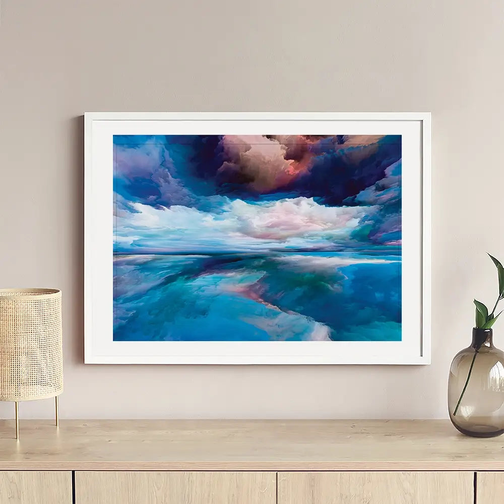 Blue Cloudscape Framed Art Print Blue Cloudscape Framed Art Print wall art product agsandrew / Shutterstock