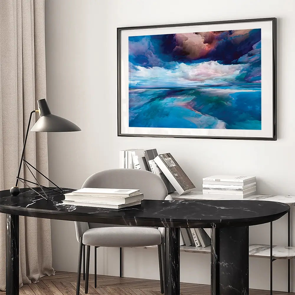 Blue Cloudscape Framed Art Print Blue Cloudscape Framed Art Print wall art product agsandrew / Shutterstock