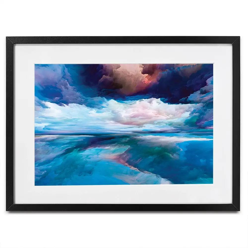 Blue Cloudscape Framed Art Print Blue Cloudscape Framed Art Print wall art product agsandrew / Shutterstock