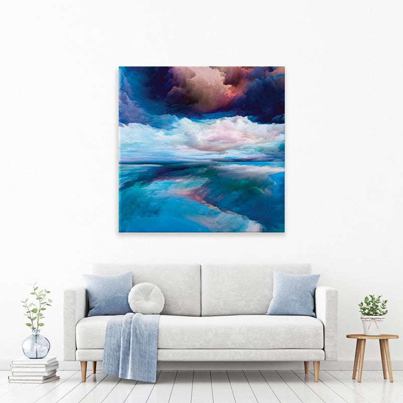 Blue Cloudscape Square Canvas Print wall art product agsandrew / Shutterstock