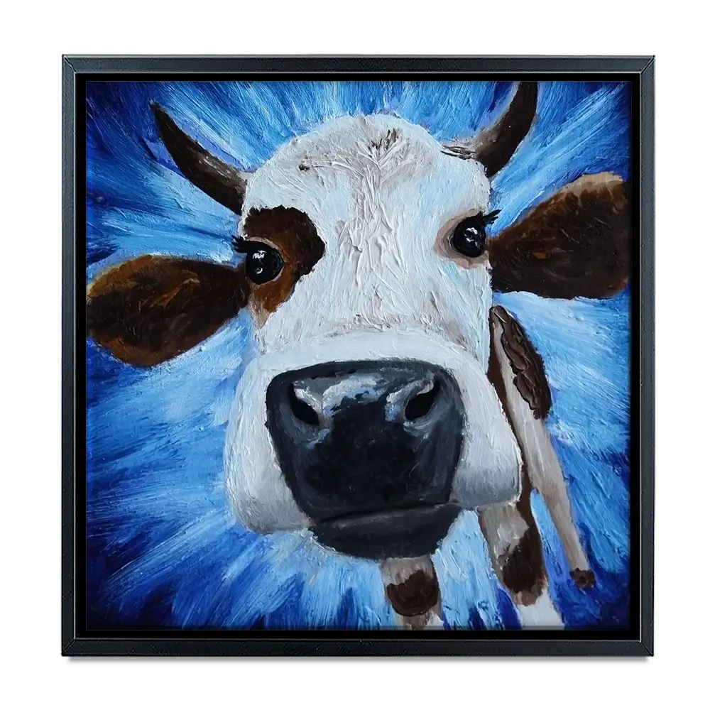 Blue Cow Canvas Print Blue Cow Canvas Print wall art product Daria Ermolina / Shutterstock