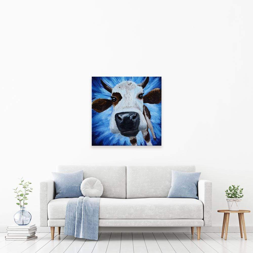 Blue Cow Canvas Print Blue Cow Canvas Print wall art product Daria Ermolina / Shutterstock