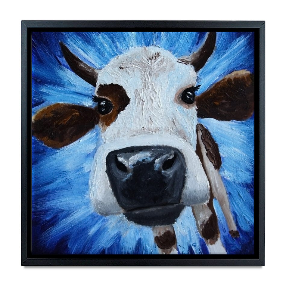 Blue Cow Canvas Print Blue Cow Canvas Print wall art product Daria Ermolina / Shutterstock
