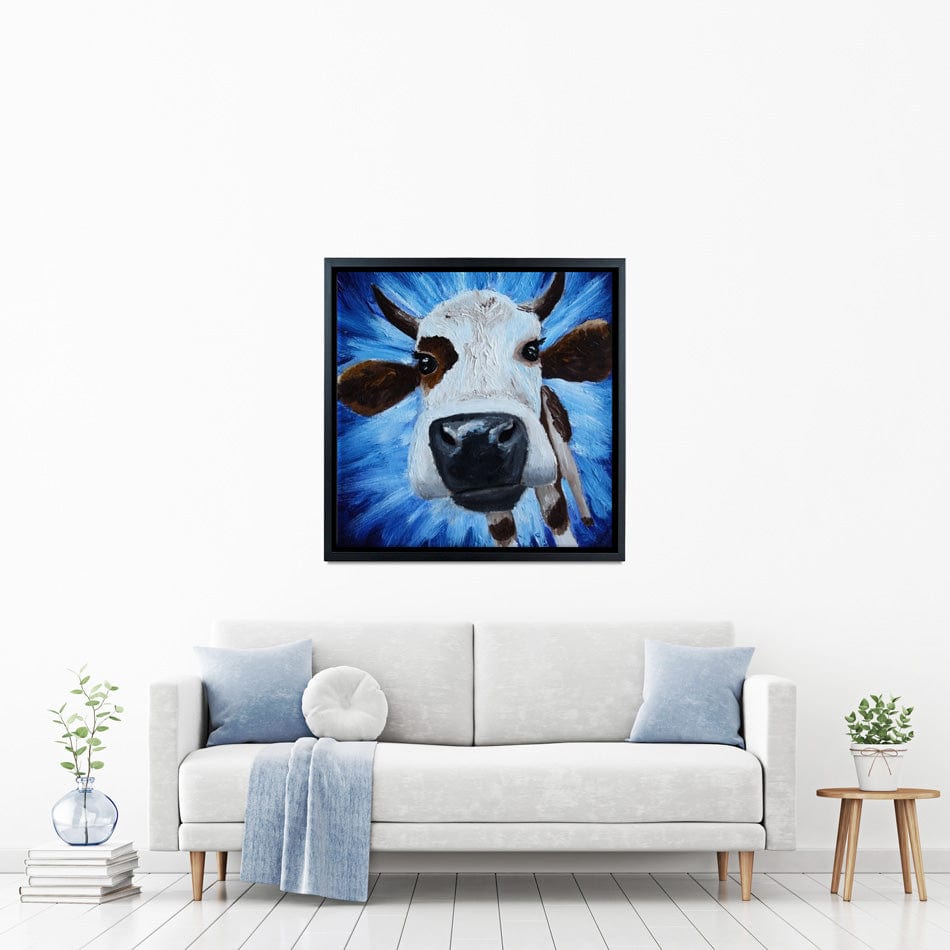 Blue Cow Canvas Print Blue Cow Canvas Print wall art product Daria Ermolina / Shutterstock