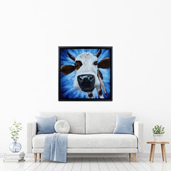 Blue Cow Canvas Print wall art product Daria Ermolina / Shutterstock