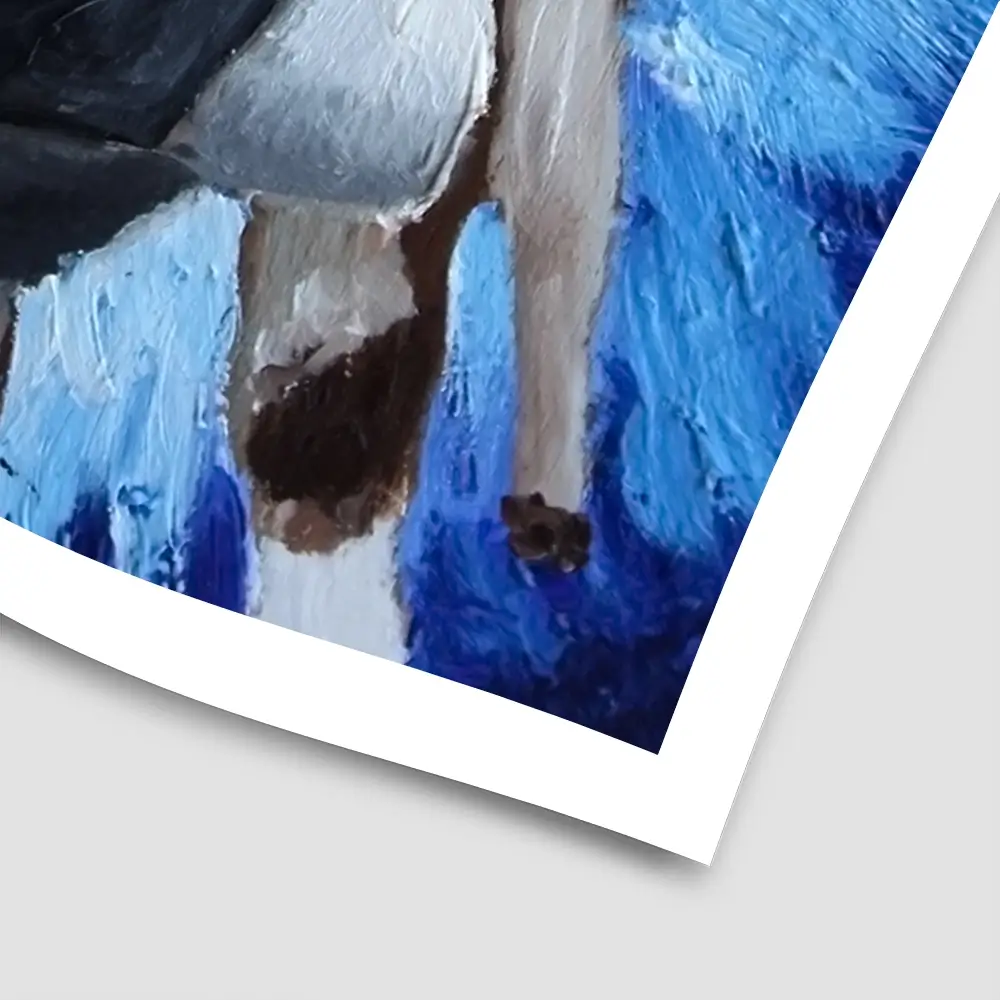 Blue Cow Square Art Print Blue Cow Square Art Print wall art product Daria Ermolina / Shutterstock