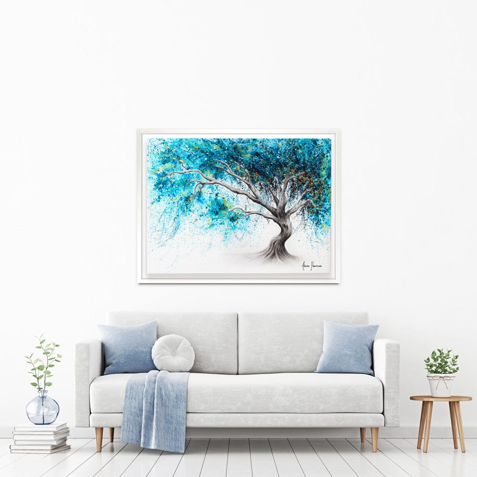 Blue Crystal Dream Tree Canvas Print wall art product Ashvin Harrison