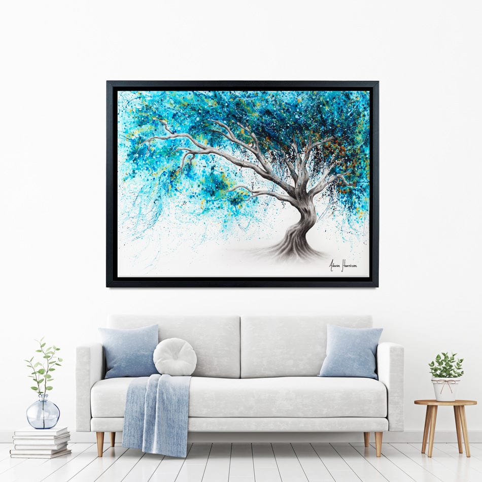Blue Crystal Dream Tree Canvas Print wall art product Ashvin Harrison