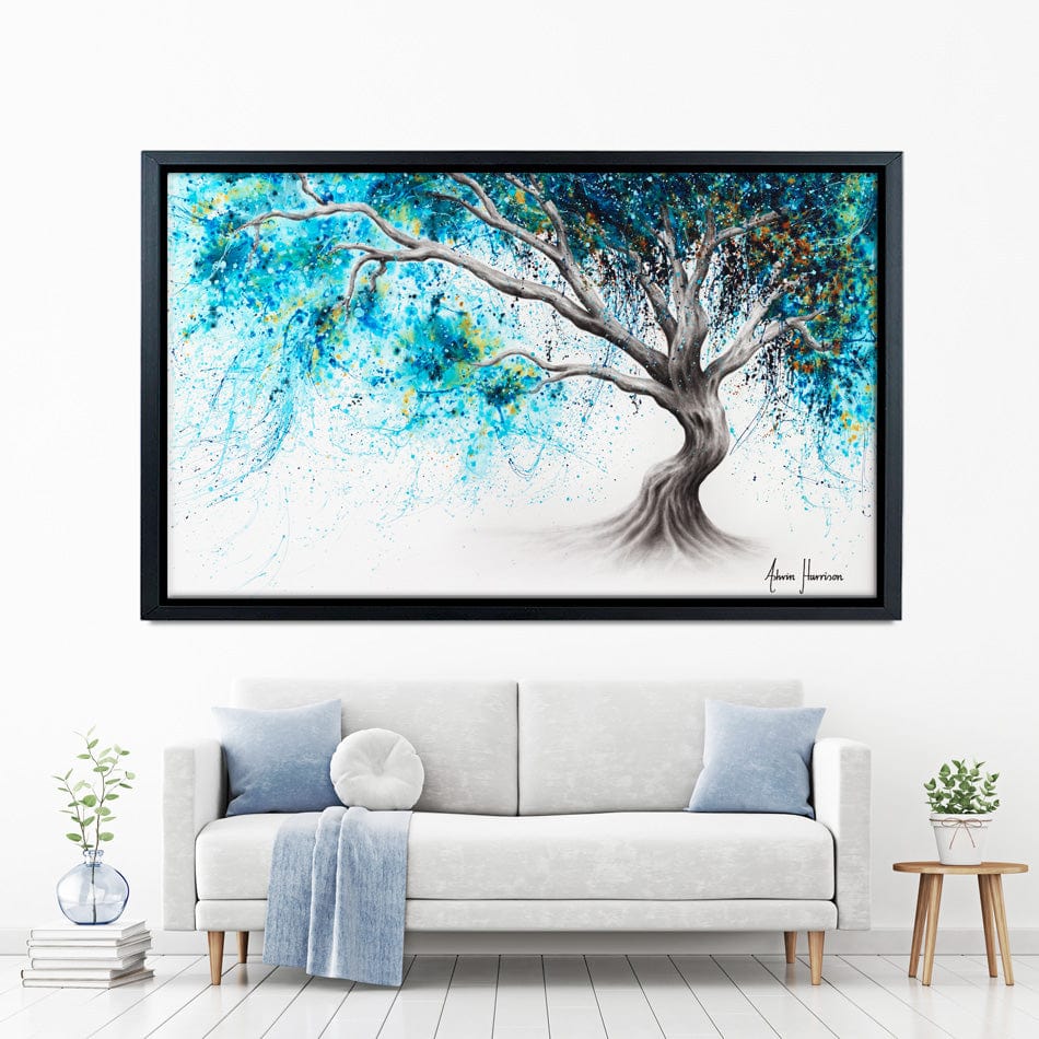 Blue Crystal Dream Tree Canvas Print wall art product Ashvin Harrison