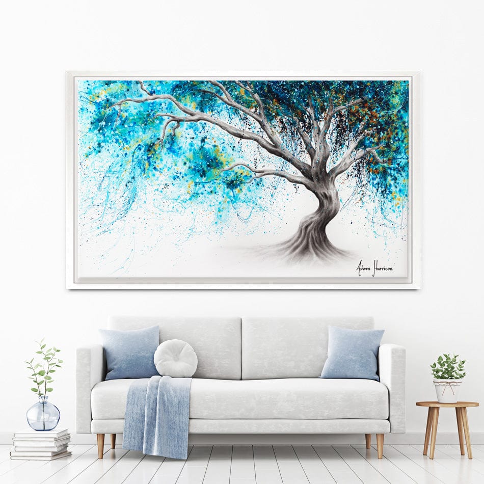Blue Crystal Dream Tree Canvas Print wall art product Ashvin Harrison