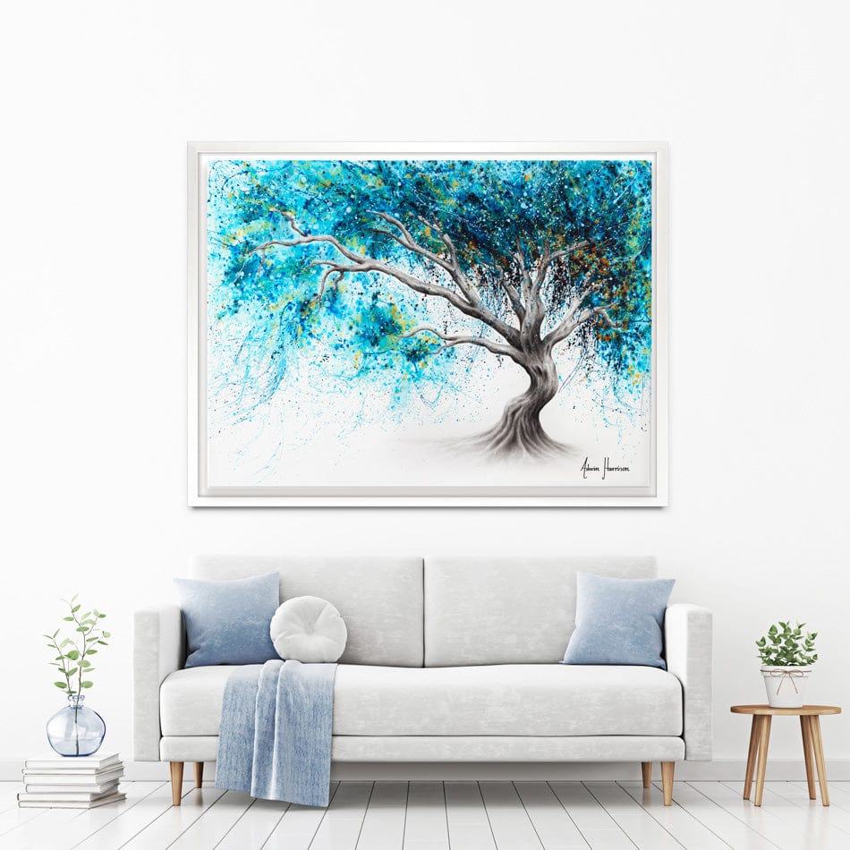 Blue Crystal Dream Tree Canvas Print wall art product Ashvin Harrison