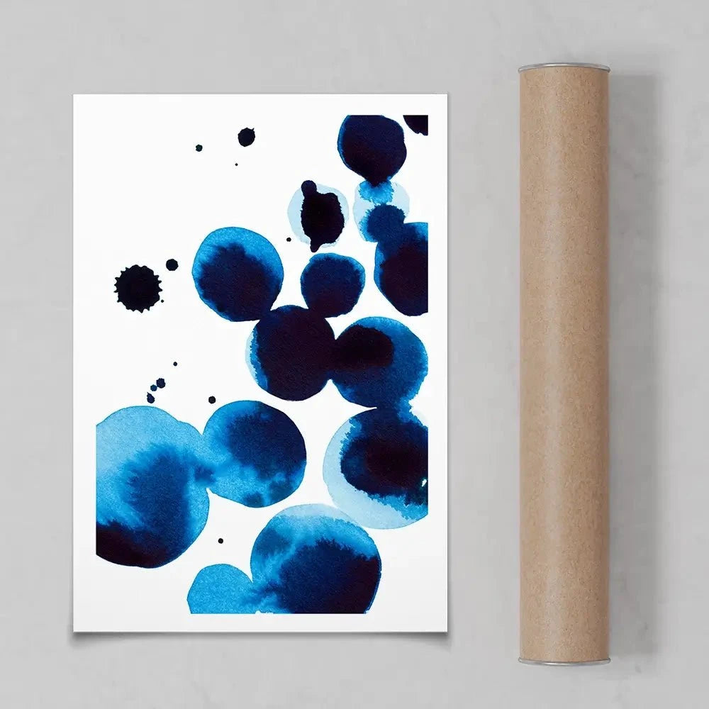 Blue Drops Art Print Blue Drops Art Print wall art product Annie Warren