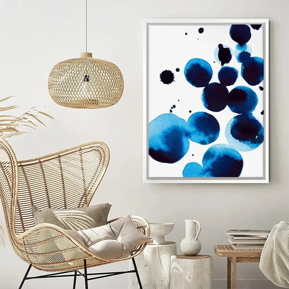 Blue Drops Canvas Print Blue Drops Canvas Print wall art product Annie Warren