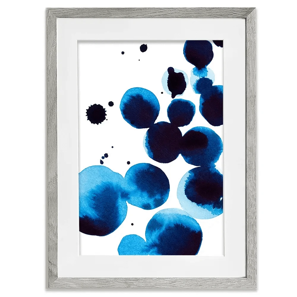Blue Drops Framed Art Print Blue Drops Framed Art Print wall art product Annie Warren
