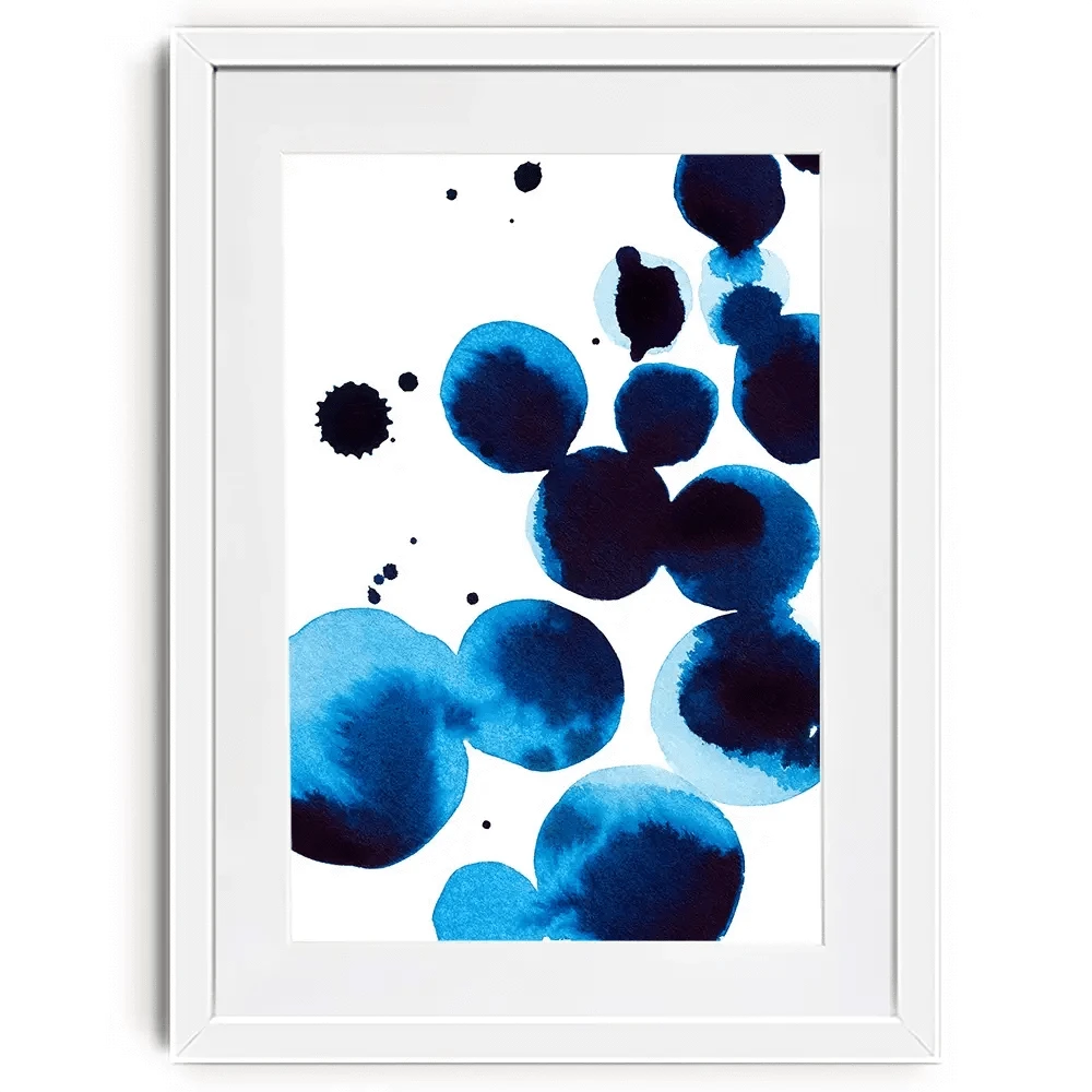 Blue Drops Framed Art Print Blue Drops Framed Art Print wall art product Annie Warren