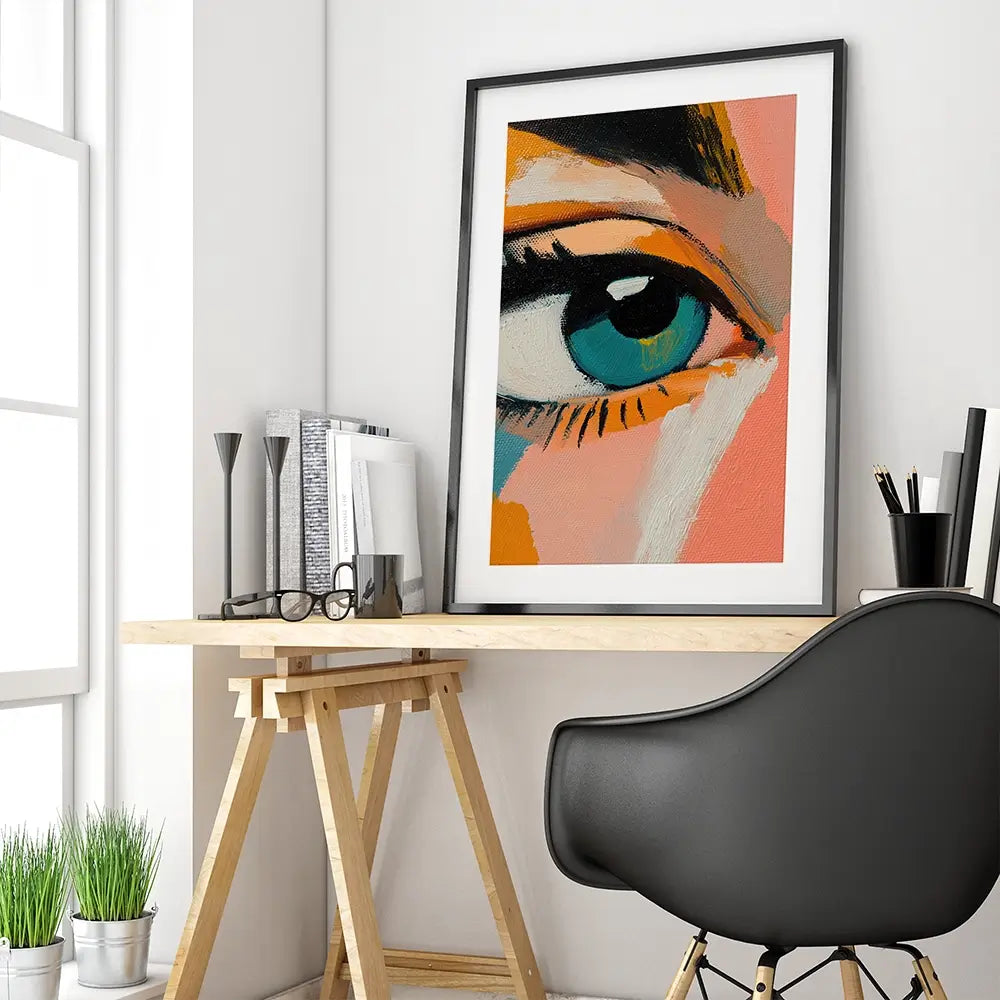 Blue Eyes Framed Art Print Blue Eyes Framed Art Print wall art product Treechild