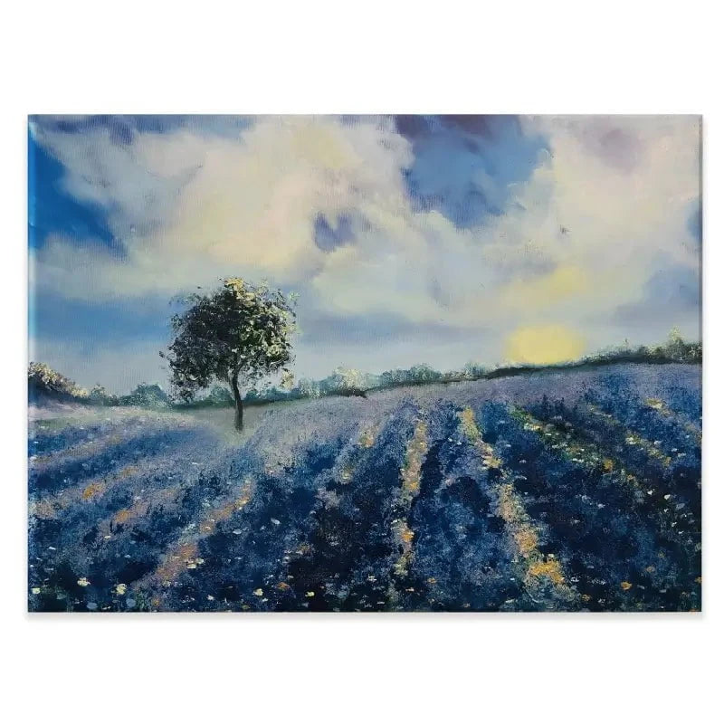 Blue Fields Canvas Print Blue Fields Canvas Print wall art product Violeta Allaberdieva
