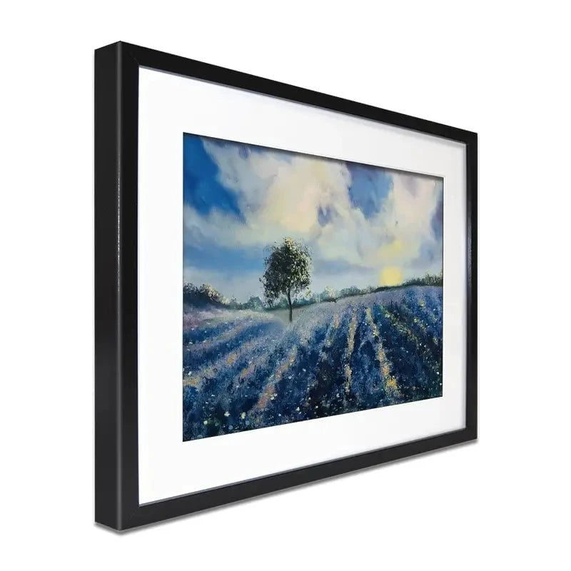 Blue Fields Framed Art Print Blue Fields Framed Art Print wall art product Violeta Allaberdieva