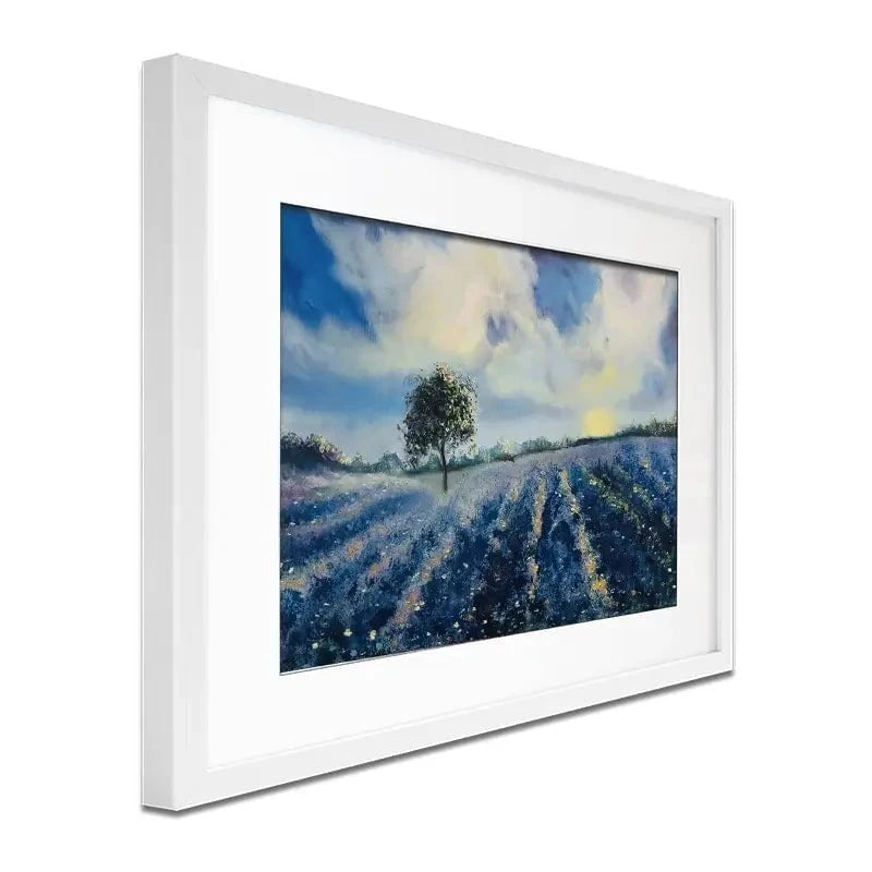 Blue Fields Framed Art Print Blue Fields Framed Art Print wall art product Violeta Allaberdieva