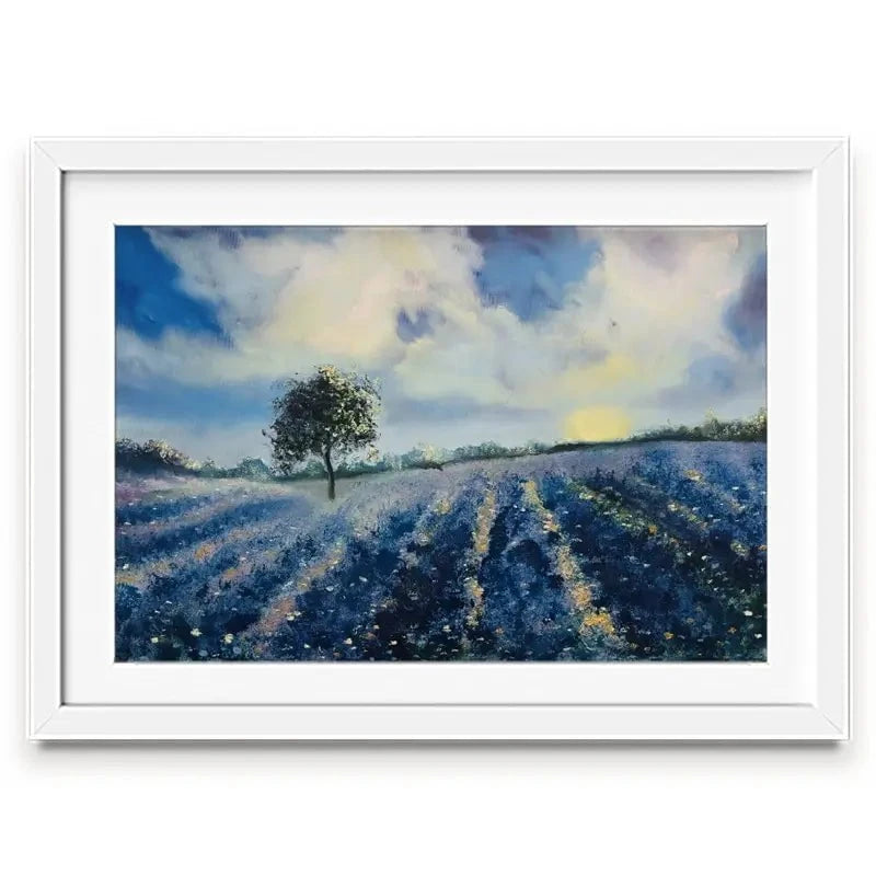 Blue Fields Framed Art Print Blue Fields Framed Art Print wall art product Violeta Allaberdieva