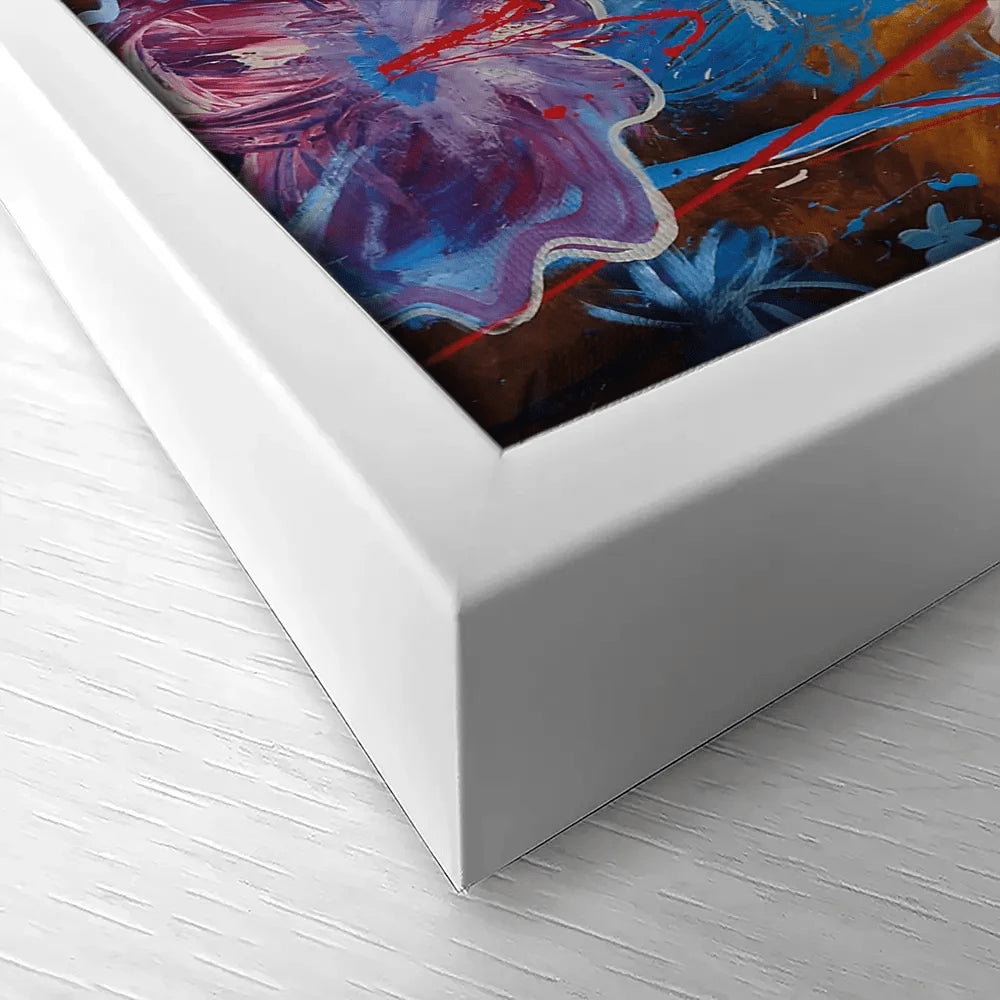 Blue Floral Burst Canvas Print Blue Floral Burst Canvas Print wall art product Maria Moretti