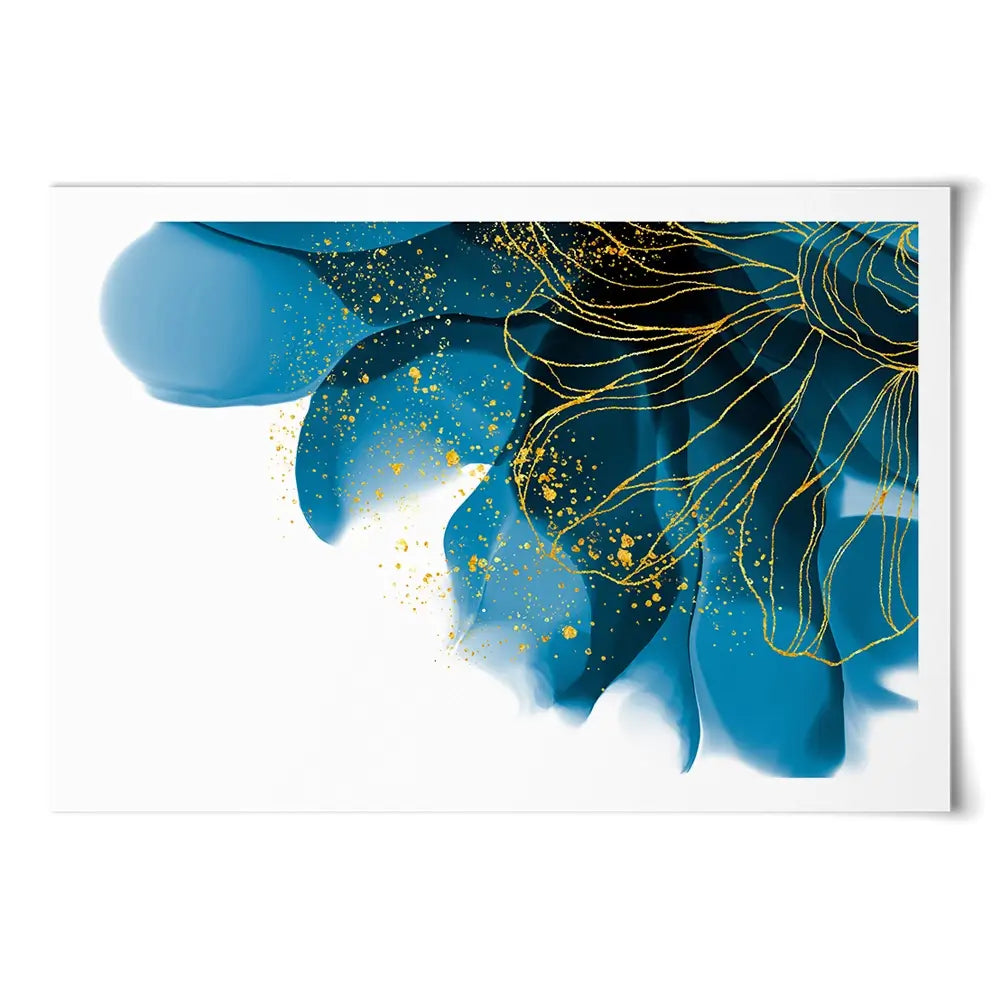 Blue Floral Speckles Art Print Blue Floral Speckles Art Print wall art product Olga.And.Design / Shutterstock