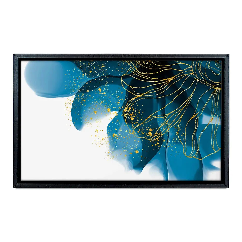 Blue Floral Speckles Canvas Print Blue Floral Speckles Canvas Print wall art product Olga.And.Design / Shutterstock