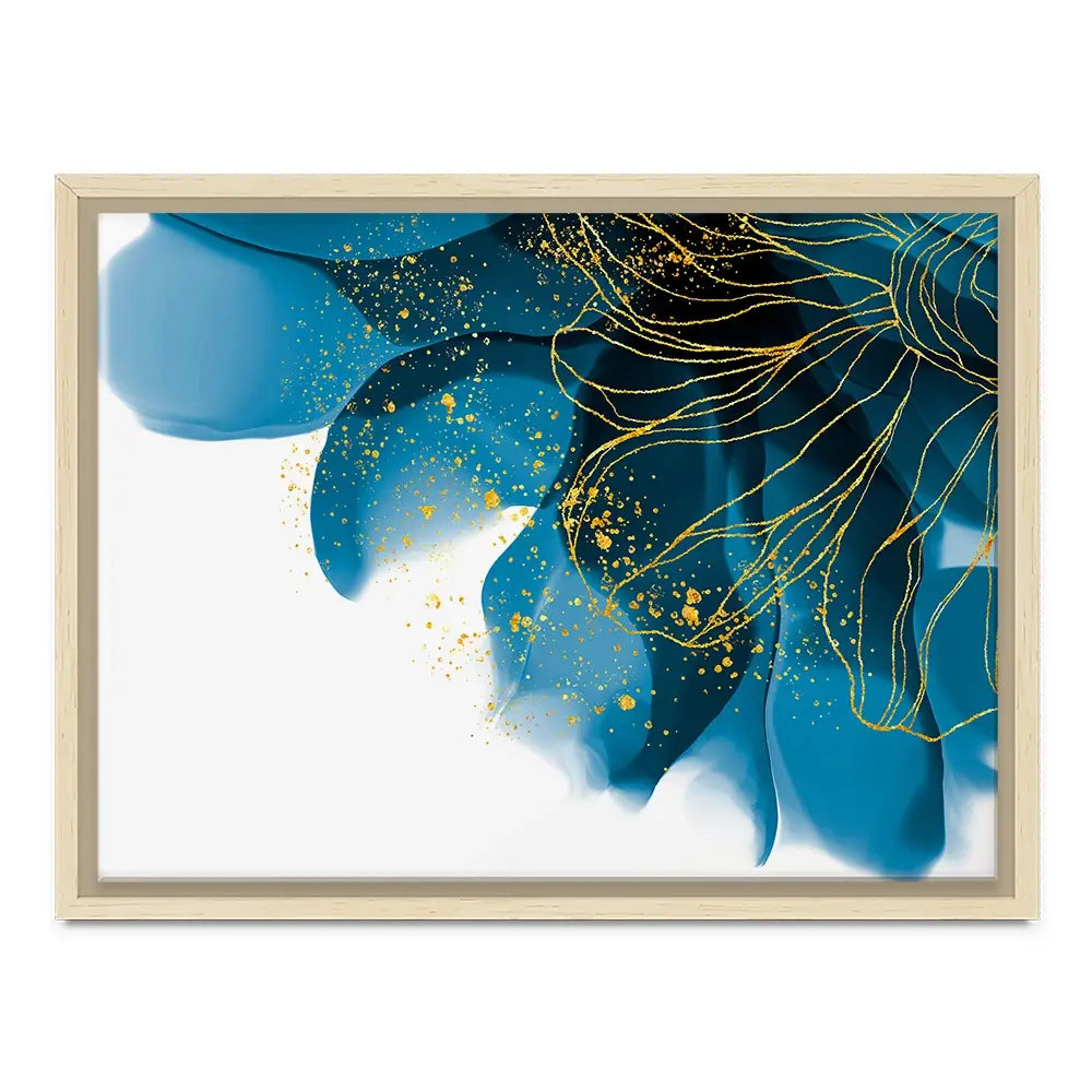 Blue Floral Speckles Canvas Print Blue Floral Speckles Canvas Print wall art product Olga.And.Design / Shutterstock