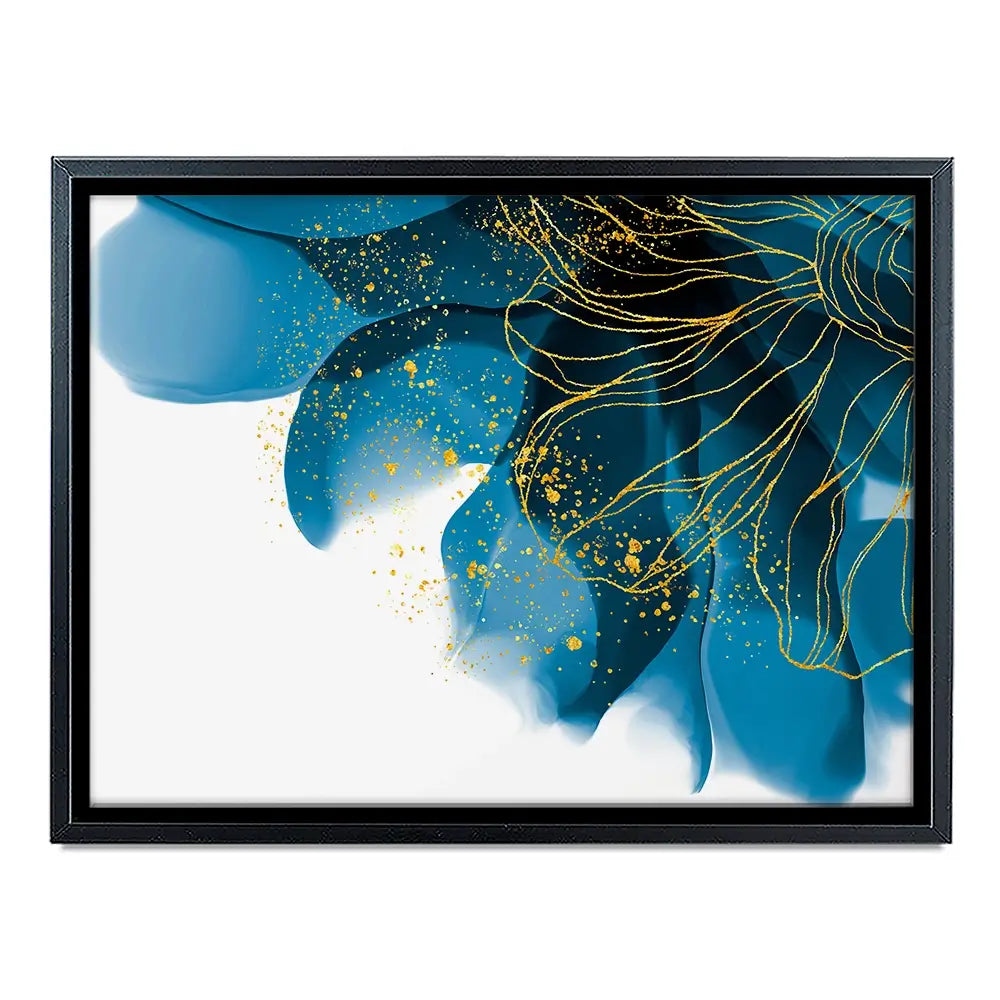 Blue Floral Speckles Canvas Print Blue Floral Speckles Canvas Print wall art product Olga.And.Design / Shutterstock