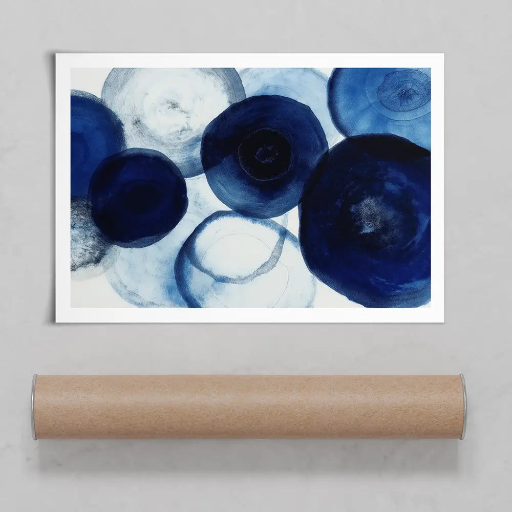 Blue Flow Bloom Art Print Blue Flow Bloom Art Print wall art product Chromatic Storm Studio