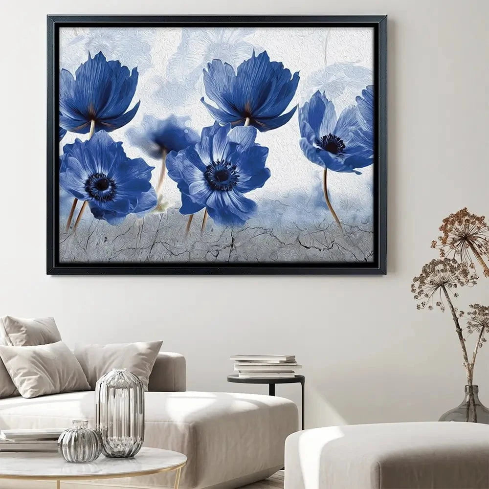 Blue Flowers Canvas Print Blue Flowers Canvas Print wall art product Creative Idea / Shutterstock