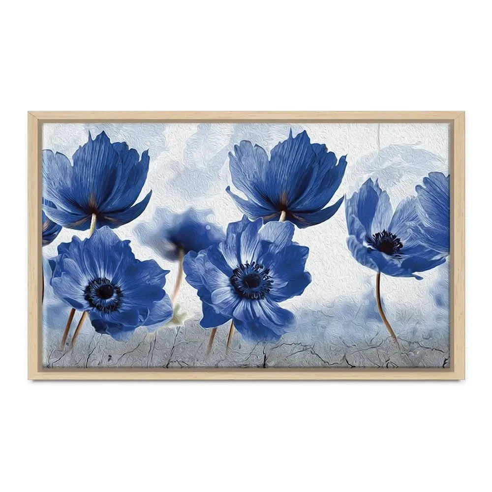 Blue Flowers Canvas Print Blue Flowers Canvas Print wall art product Creative Idea / Shutterstock