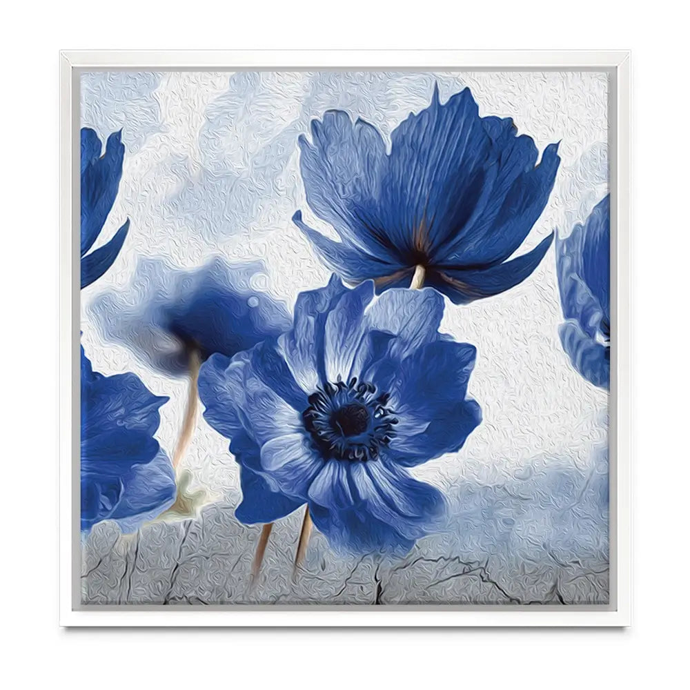 Blue Flowers Oversized Canvas Print Blue Flowers Oversized Canvas Print wall art product Creative Idea / Shutterstock