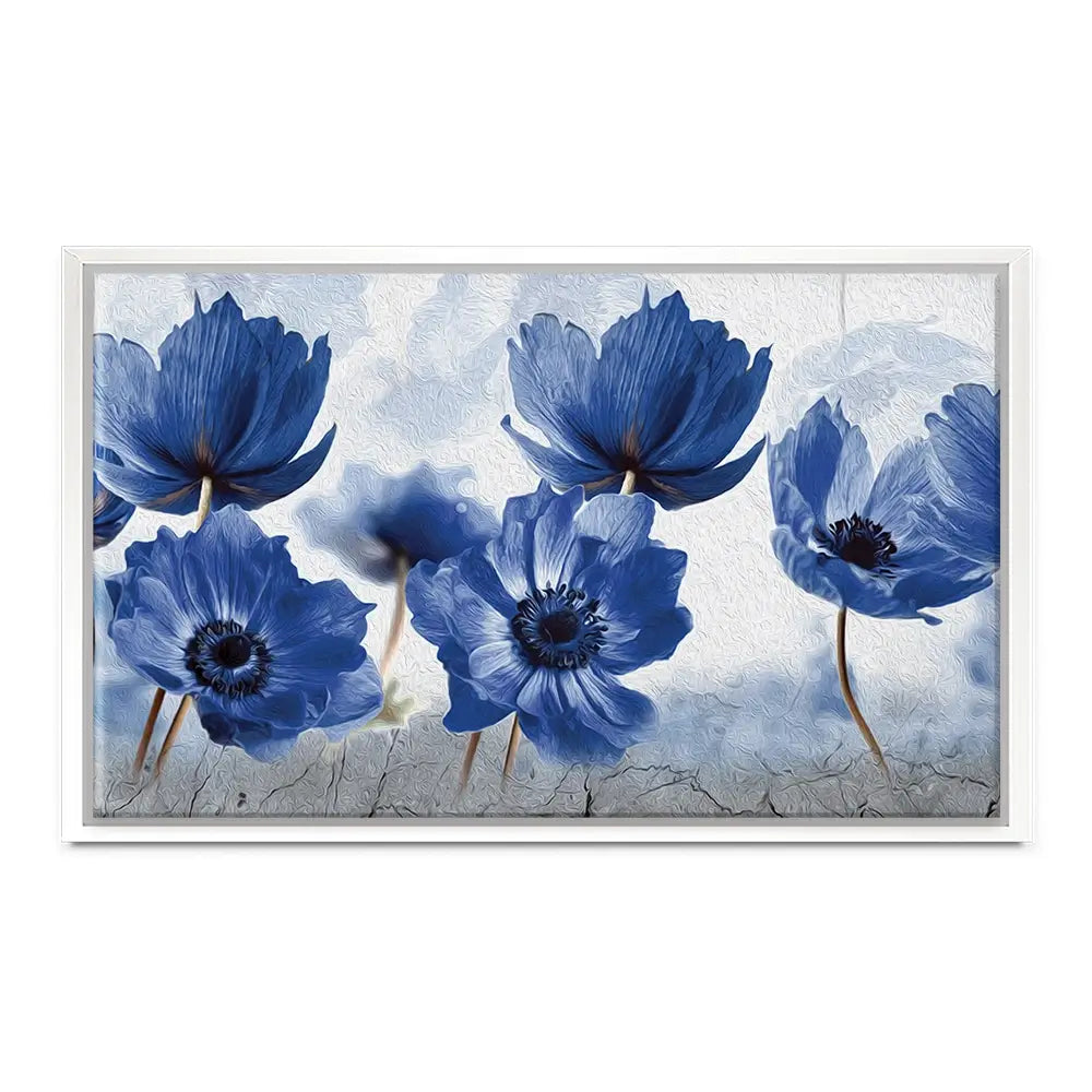 Blue Flowers Oversized Canvas Print Blue Flowers Oversized Canvas Print wall art product Creative Idea / Shutterstock