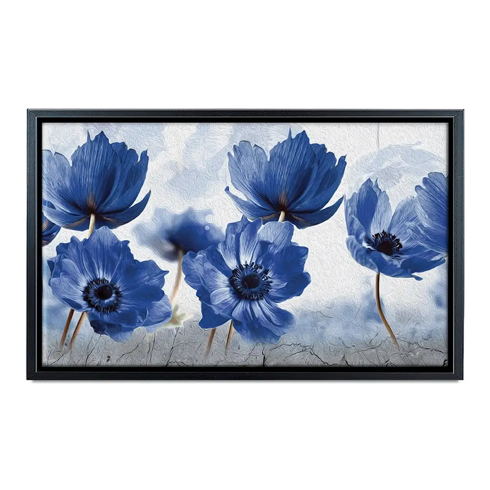 Blue Flowers Oversized Canvas Print Blue Flowers Oversized Canvas Print wall art product Creative Idea / Shutterstock