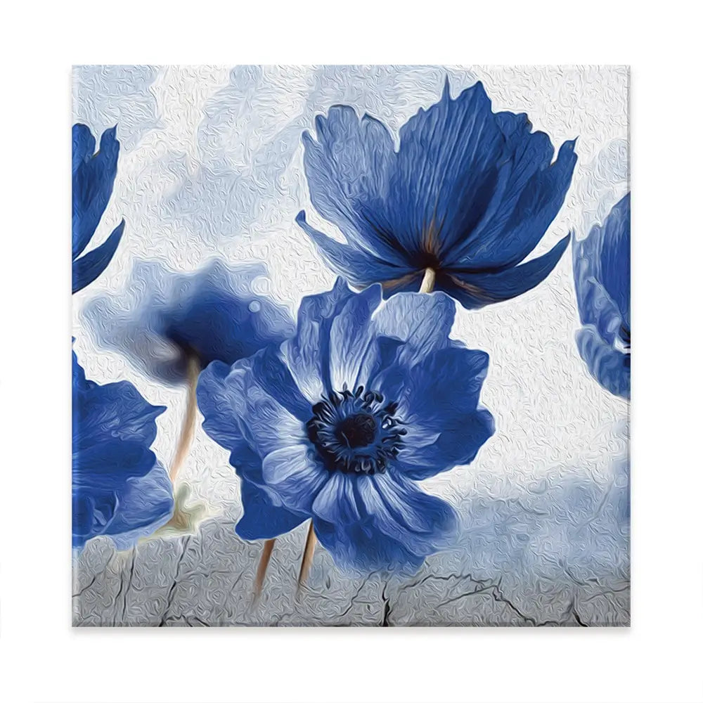 Blue Flowers Oversized Canvas Print Blue Flowers Oversized Canvas Print wall art product Creative Idea / Shutterstock