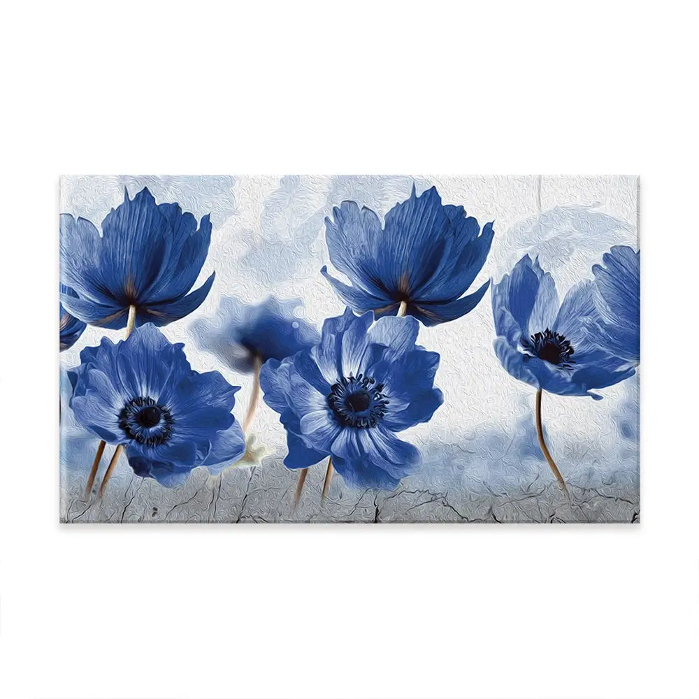 Blue Flowers Oversized Canvas Print Blue Flowers Oversized Canvas Print wall art product Creative Idea / Shutterstock